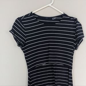 Seraphine striped maternity dress